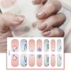 Flower Gradient Nail Sticker Full Wraps Nail Art Stickers Self-Adhesive Nail Art Decal Strips for DIY Nail Art Decor