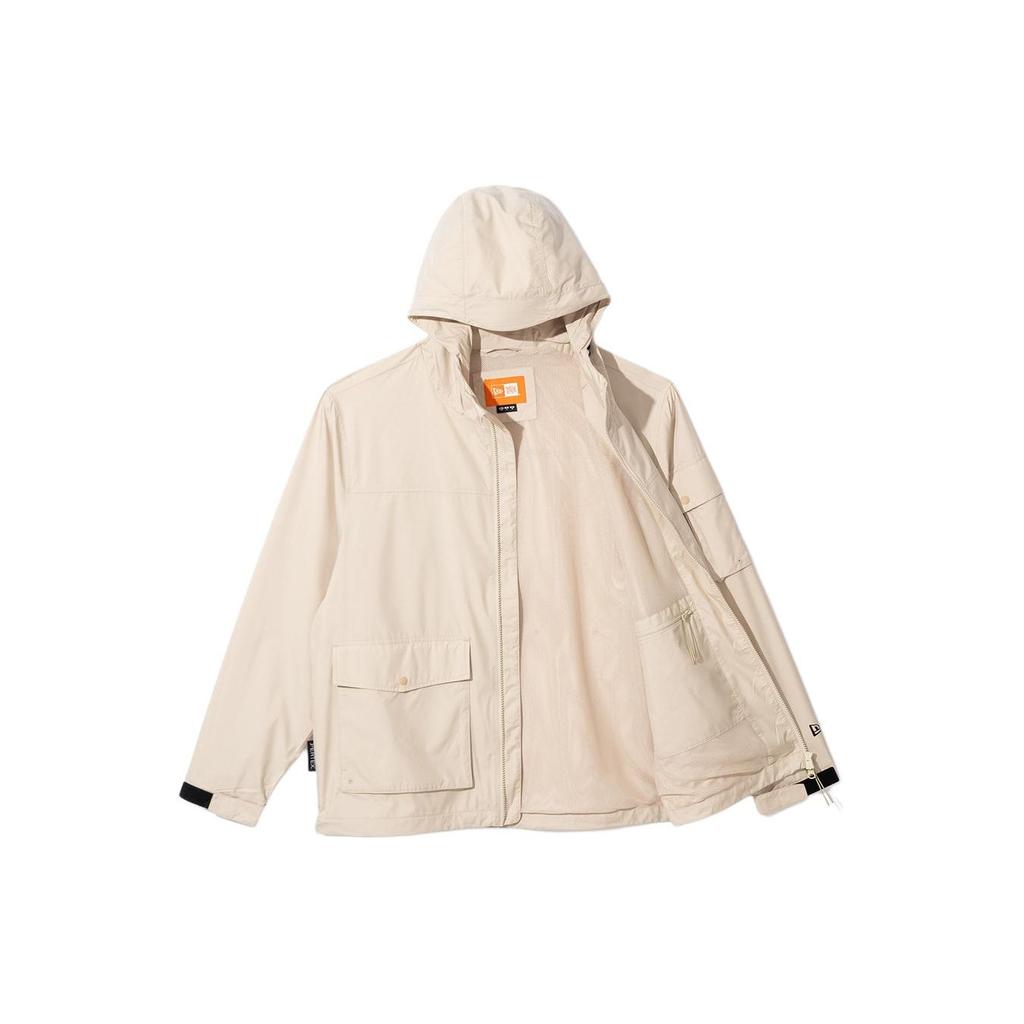 New Era SS24 Letter Embroidery Long Sleeve Hooded Jacket Men jackets Ivory 14179036