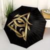 Golden Eye of Providence Circular - Mystic Symbol Decal for Cars, Laptops, or Umbrella, Portable 3-Fold Umbrella for Men & Women,Christmas Gift ES107