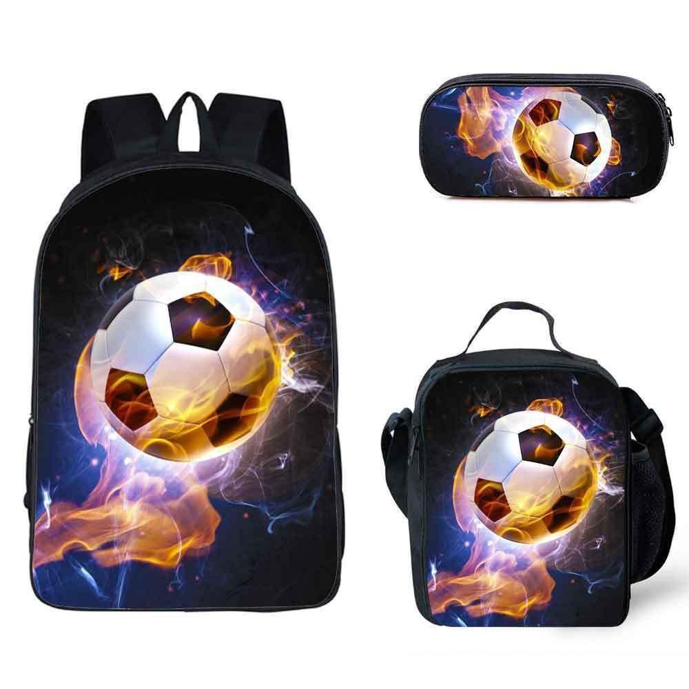 Football Backpack Student School Bag Painted Printing Anti-splashing