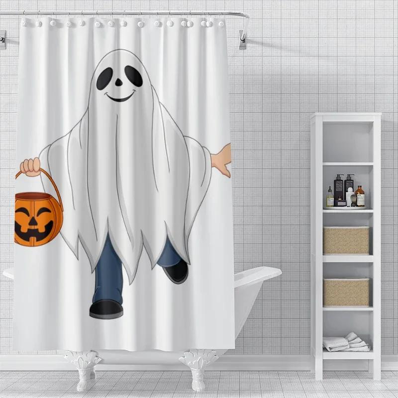 Home shower curtains for bathroom waterproof fabric Modern Nordic style Living Room curtain Halloween Autumn Pumpkin decoration