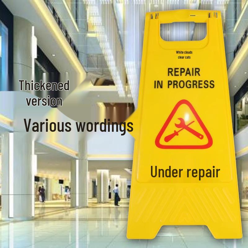 Warning A-Frame Sign: Slippery Floor, Wet Floor, Do Not Park, Under Repair