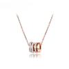 Lokaer Classic Cubic Zirconia Circle Chokers Necklaces Pave Setting Rhinestone Gold Color Stainless Steel Female Jewelry