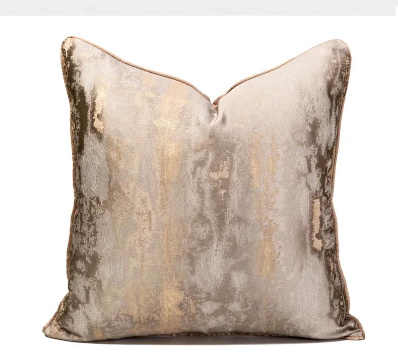 1 PC Light Luxury Cushion Cover High Grade Jacquard Pillowcase 30x50/45x45/50x50CM Champagne Blue Home Hotel Bed Sofa Decoration