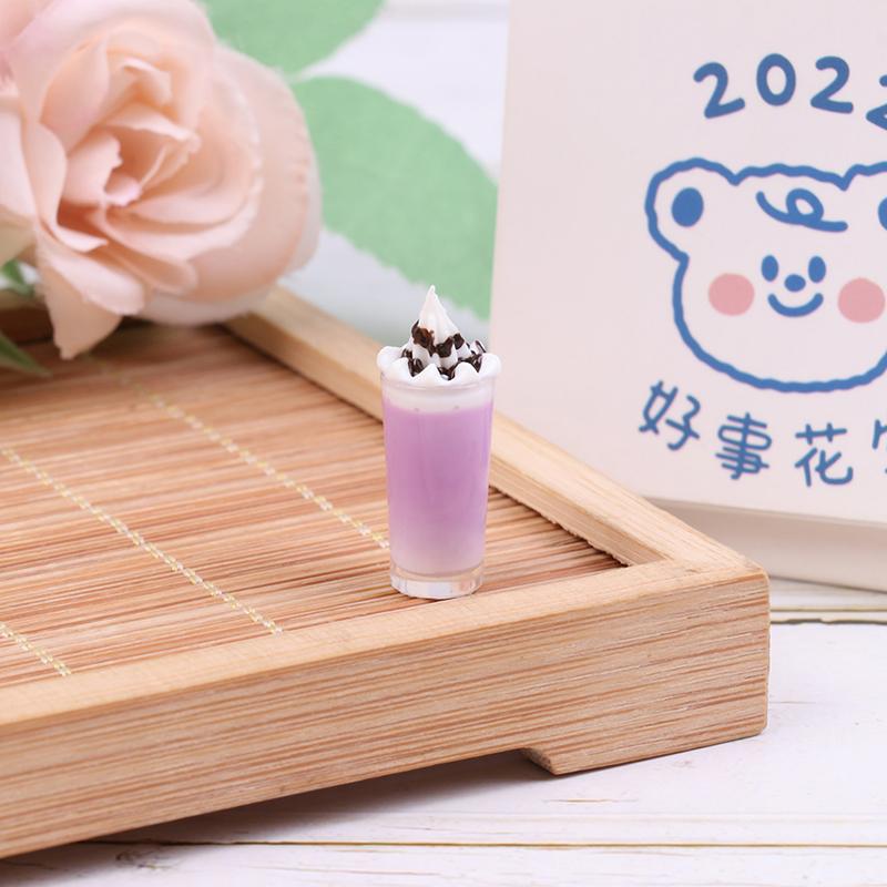 Mini Milkshake Ice Cream Lemon Milk Fruit Tea Water Cup Strawberry Banana Miniatures Dollhouse Accessories Cups Kitchen Toys