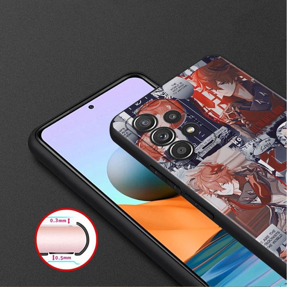 Luxusní Genshin Impact Anime pro Samsung Galaxy A51 A71 A52 A32 4G A41 A12 A02s A72 A21s A31 A23 A73 A03s A33 A52s Phone Funda