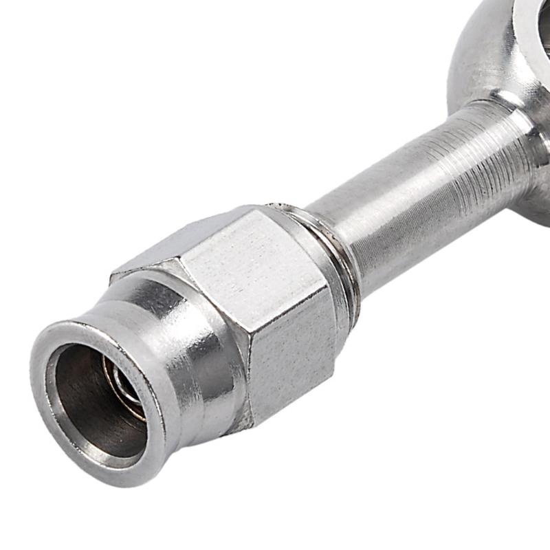 AN3 Standard Brake Line Quick Link Fitting Strong Aluminum Stress Brake Hose Fitting for Enhanced Motorcycle Safety