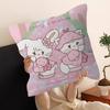 M-Mikko Illustrations Pillow Covers Cartoon Sofa Decorative Home Double-Sided Printing Short Plush Cute Cushion Cover