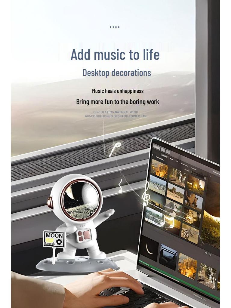 Astronaut Bluetooth Speaker with Subwoofer - High-Quality Sound & Creative Design, Ideal Birthday Gift.