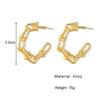 2024 Simple and Creative Retro Exaggerated Hollow Chain C-shaped Earrings Female Personality Geometric Girl Earrings