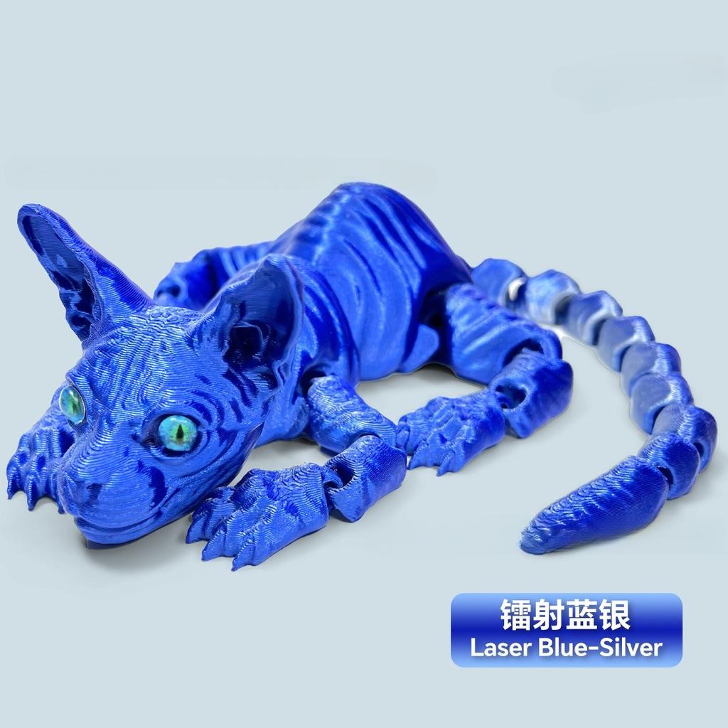 2025 Hot 3D Printed Sphynx Cat Realistic Hairless Cat Figurine Cute Mini Desk Toy Articulated Fidget Toys for Lovers Home Decors