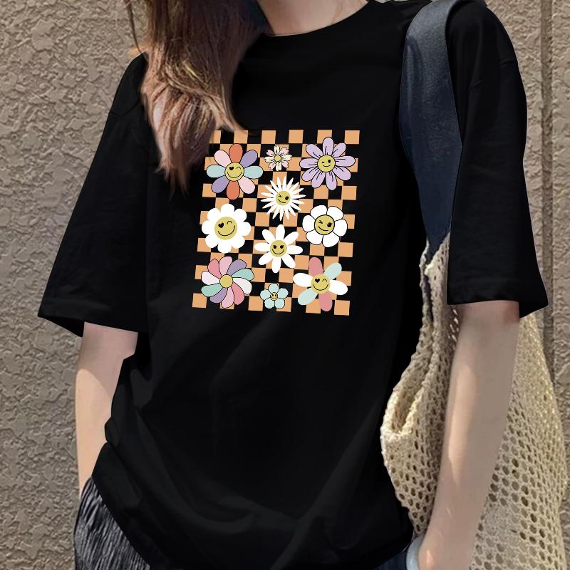 For Office Casual & Coffee Dates,Fit Women's Short Sleeve Tee