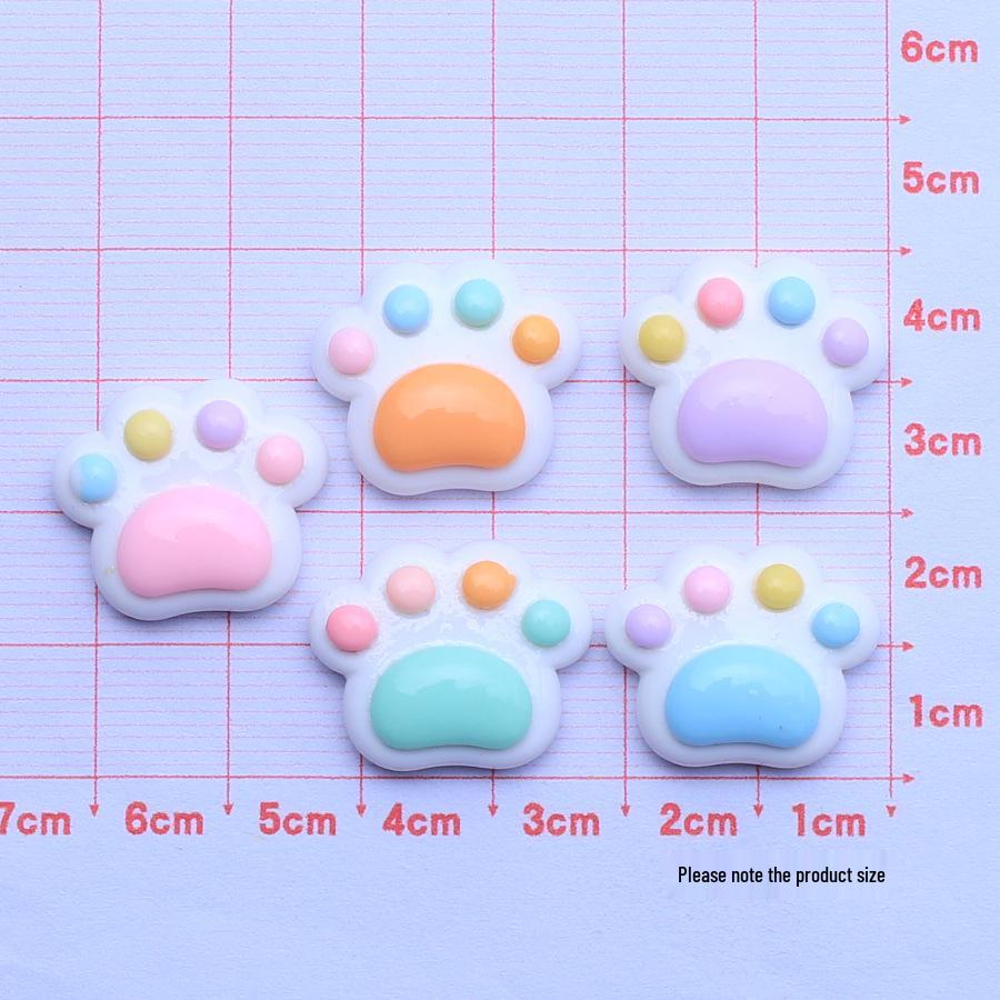 Glossy Cat Paw Cartoon Resin Shoe Buckle Accessories