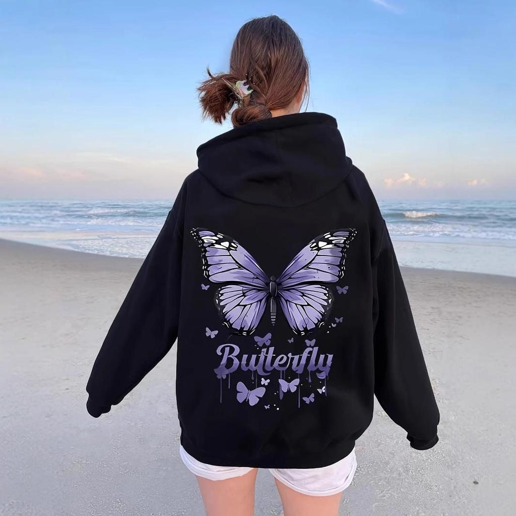 Women's Fashion Letter Hoodie - Long Sleeve, Loose, Warm, Spring/Autumn Sweatshirt