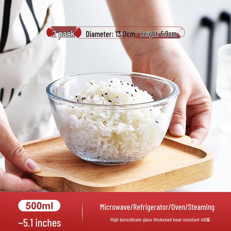 ZISIZ High-Temperature Food Grade Glass Bowl