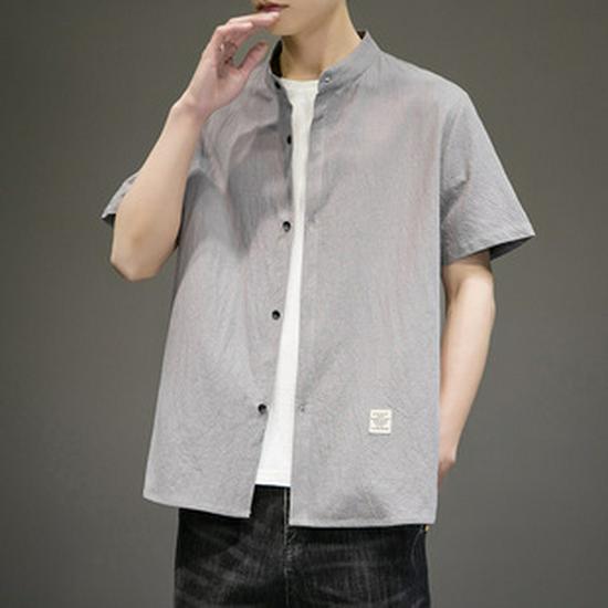 Korean Style Men's Thick Cotton Jacket - Loose, Warm, Stand-up Collar, Plus Size for Autumn & Winter