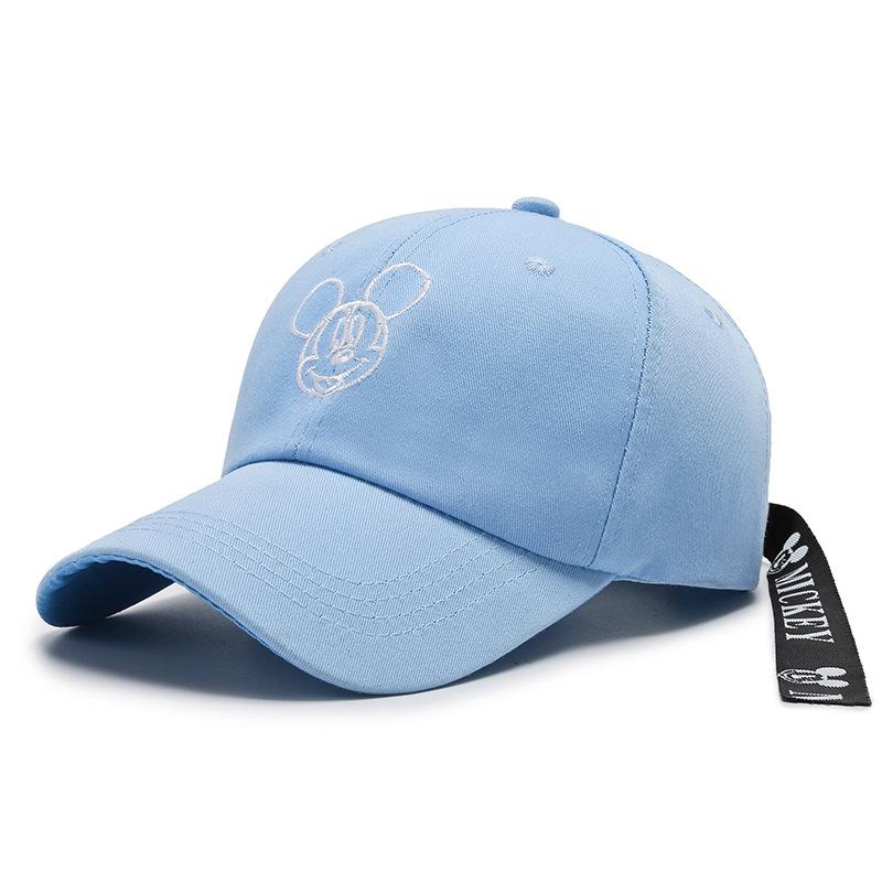 Dome Short Brim Embroidered Mickey Baseball Cap - Essential Casual Outdoor Sun Hat for Men and Women