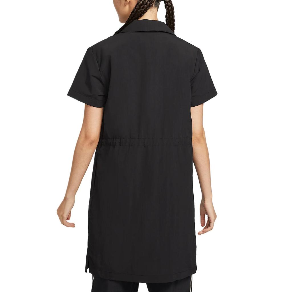 Nike Sportswear Everything Wovens Fashion Simple Beautiful Trendy Short Sleeve Dress Women Dresses Black HJ1145-010