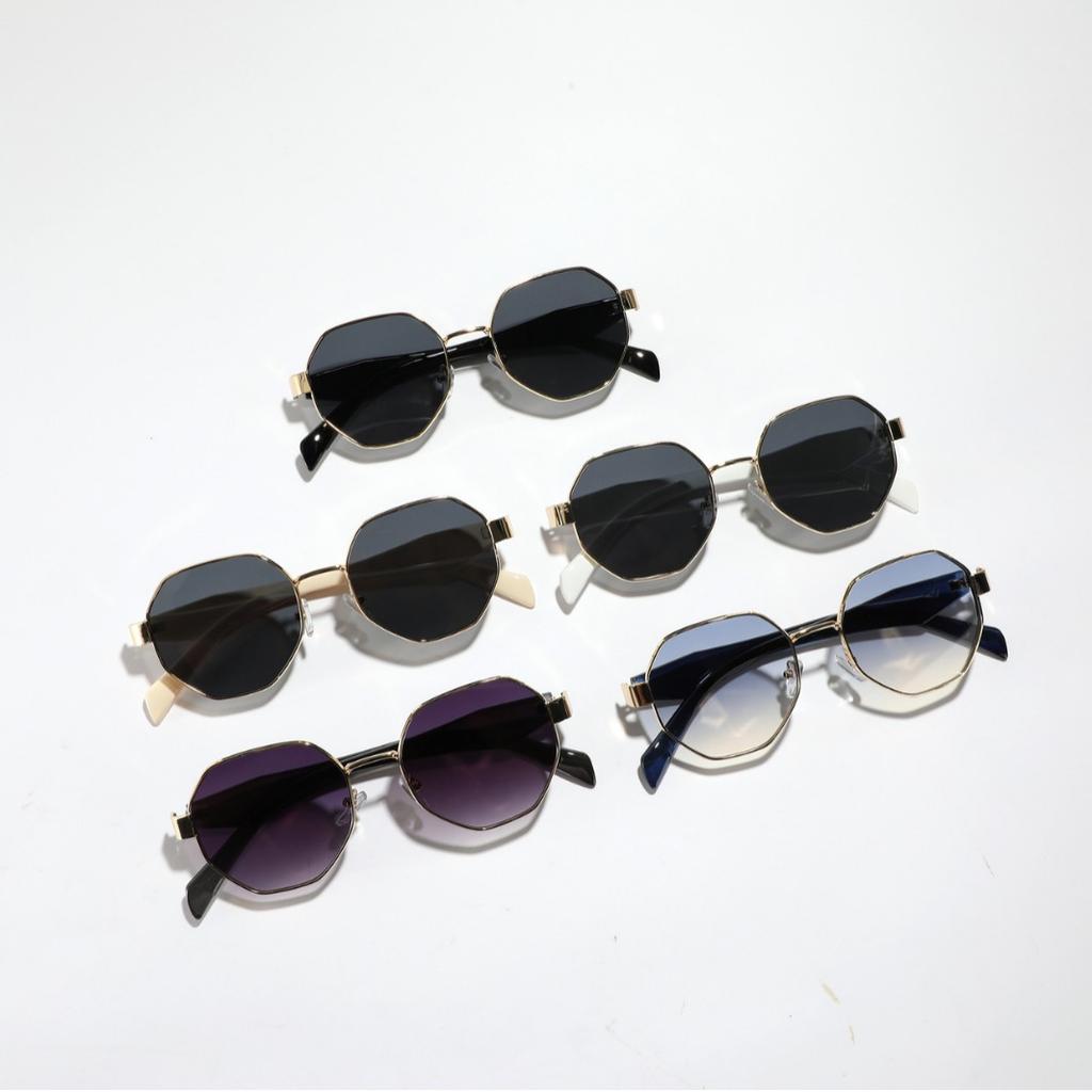 Glasses Square Polygon Metal Sunglasses Men'S Sunscreen Sunglasses Women'S Ins