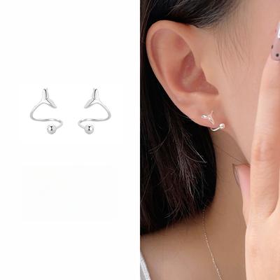 Niche Fishtail Spiral Earrings for Women New Style Earrings Light Luxury High-end Earrings