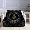 Fashion Masonic Portable Sofa Throw Blanket Freemason Flannel Warm Four Seasons Camping Blanket Freemasonry Multi Size Blankets