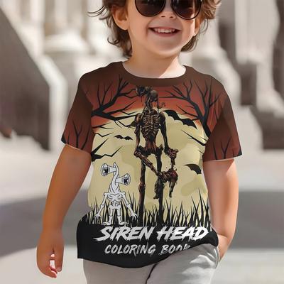 Impression 3D Siren Head Vêtements pour Bébé Vêtements d'Extérieur pour Enfants Garçon Fille Enfant T-Shirt Hauts