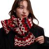 Jacquard Women Scarf Thickened Woolen Neckerchiefs Casual Winter Knitted Scarves  Gifts