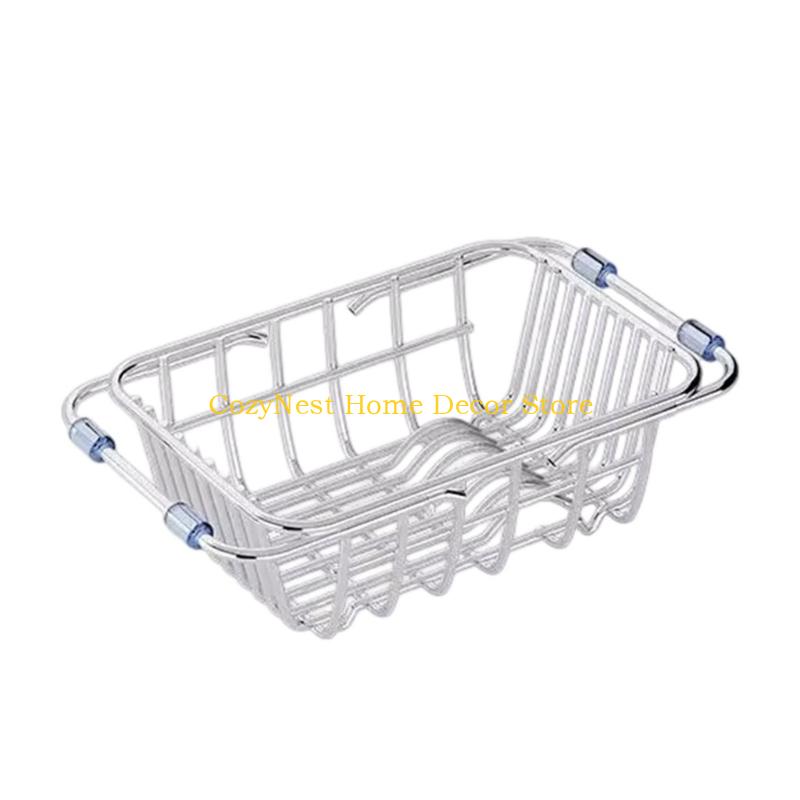 92MF Oxidation Proof Extendable Sink Rack Untarnished Dish Drying Basket Space Saving Kitchen Cleaning Addition