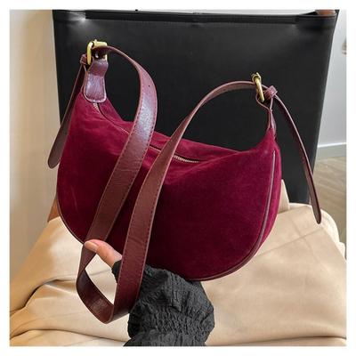 New Fashion Large Capacity Retro Suede Shoulder Bag  Autumn and Winter High Quality Style Simple Commuting Crossbody Bag