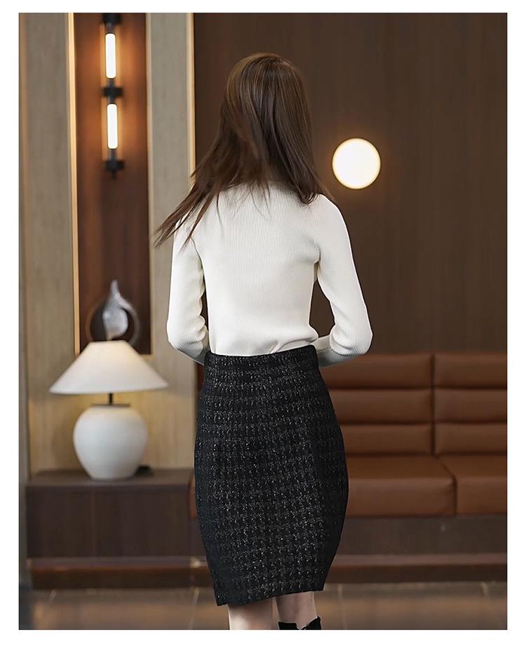 Women's Woolen Button-Down A-Line Skirt - High-Waisted, Mid-Length, Slimming & Loose Fit for Autumn/Winter 2025