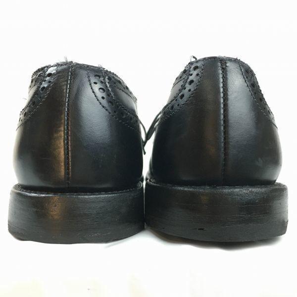 Allen Edmonds Vintage Sanford Cap Toe Businessschuhe Schwarz Größe 9.5E / 27.0-27.5cm Herren(GEBRAUCHT)