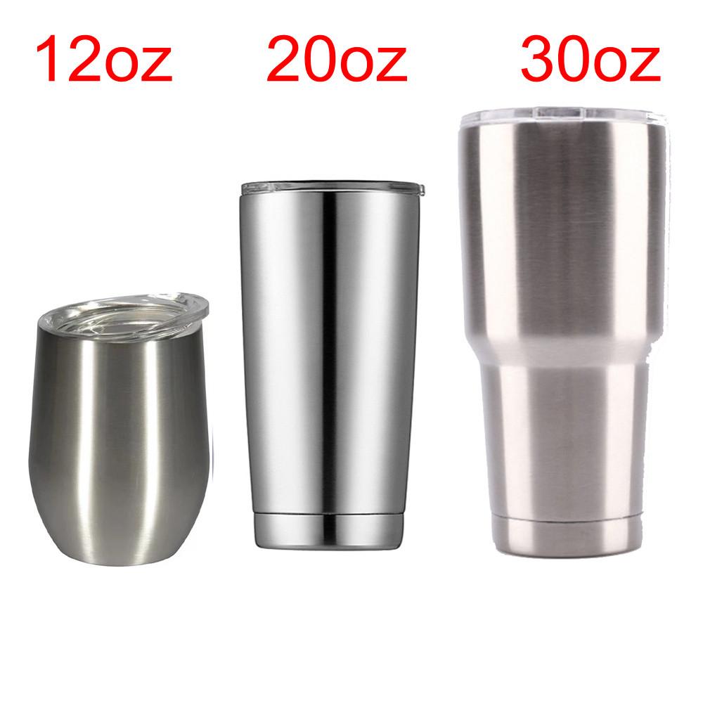 

30oz 20oz 12oz Tumbler Travel Mugs Beer Cup With Straw Lids Stainless Steel Vacuum Insulat Thermal Yetys Iced Coffee Cup for Car 360ml (12oz) only