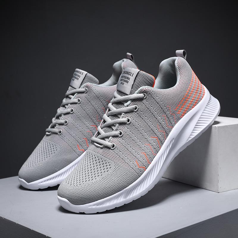 2026 Fly Woven Mesh Shoes Men Summer Breathable Sports Sneakers Lightweight Fashion Trendy Casual Walking Footwear