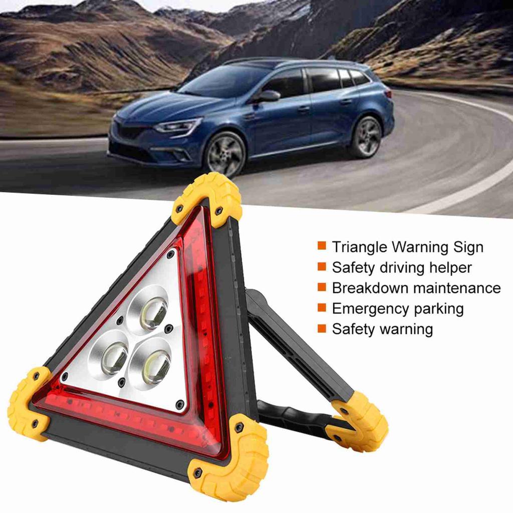 Dreiecksschild ABS Auto Stoppschild Hohe Sichtbarkeit 800-1000Lm 30W Multifunktion Zwei Lademodi für die Straße