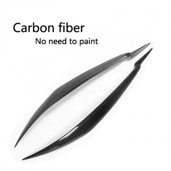 Carbon Fiber Headlight Eyebrows Eyelids For BMW X6 35i 50i xDrive E71 Car Front Lamp Cover Sticker Fiber Glass Matt Black Primer