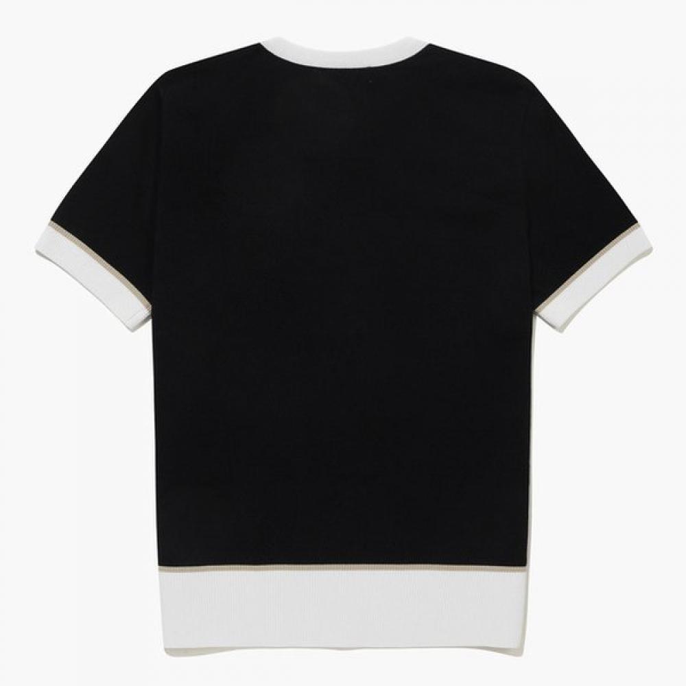 MunSingwear Women S One Point Short Sleeve Sweater Black mq322lSw71