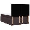 Box Spring Bed with Mattress Dark Brown 140 X 190 Cm Fabric