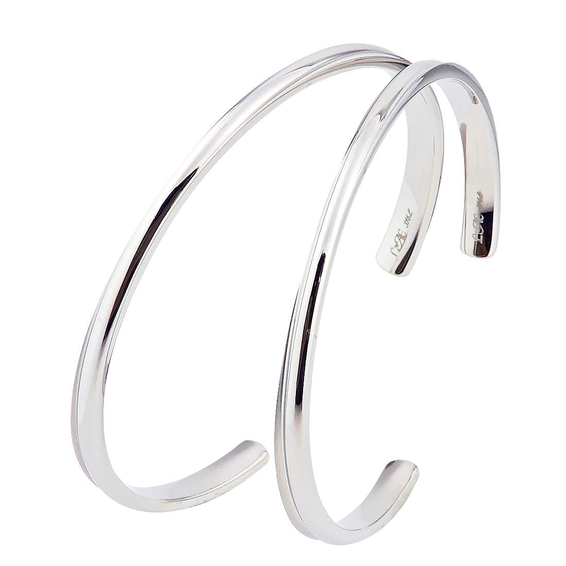 

Amore Pair of pair of stainless matte cross for women and gift [La Eterno] bangles, bracelets, steel, silver, simple, slim, bangle, men, present,