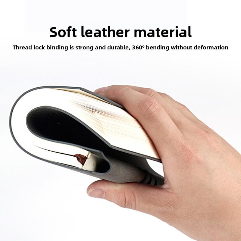 Manufacturer Creative A5 Soft Leather PU Thread Sewn Notebook Custom Colors Logo Printing Thickened Daolin Paper