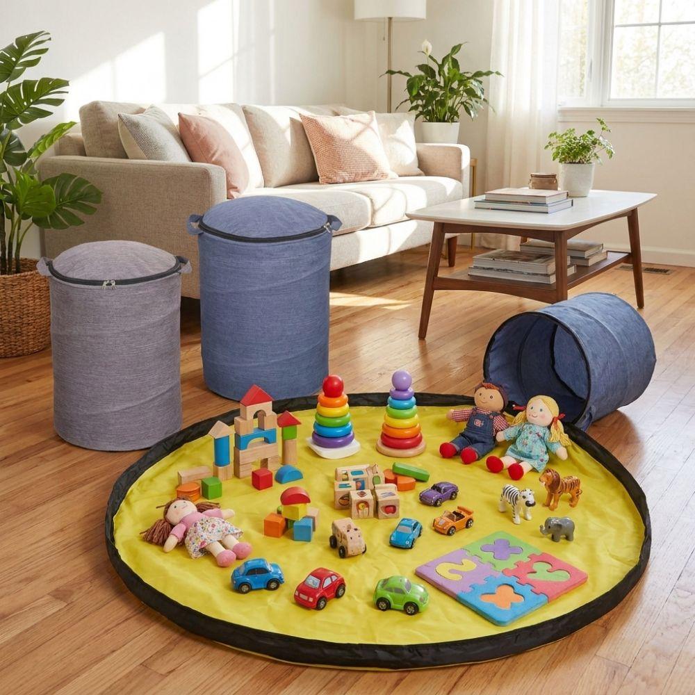 Detachable Building Blocks Storage Bag Hand-held Toy Storage Bucket Living Room