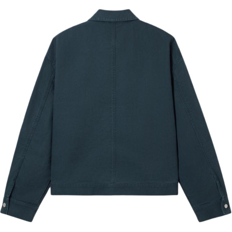 Levis Loose Casual Comfortable Solid Color Polo Collar Long Sleeve Denim Jacket Men Jackets Dark-Blue 003L3-0003