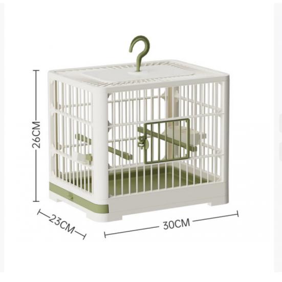 Bird Cages For Parrots With Standing Pole Detachable Tray Hook Handle, Plastic, Travel Bird Cage Portable, Small Birds Lightweight Parrots Cage