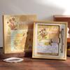 Artistic Oil Painting Notebook Gift Set with Retro PU Magnetic Buckle - Ideal for Business or Student Souvenirs.
