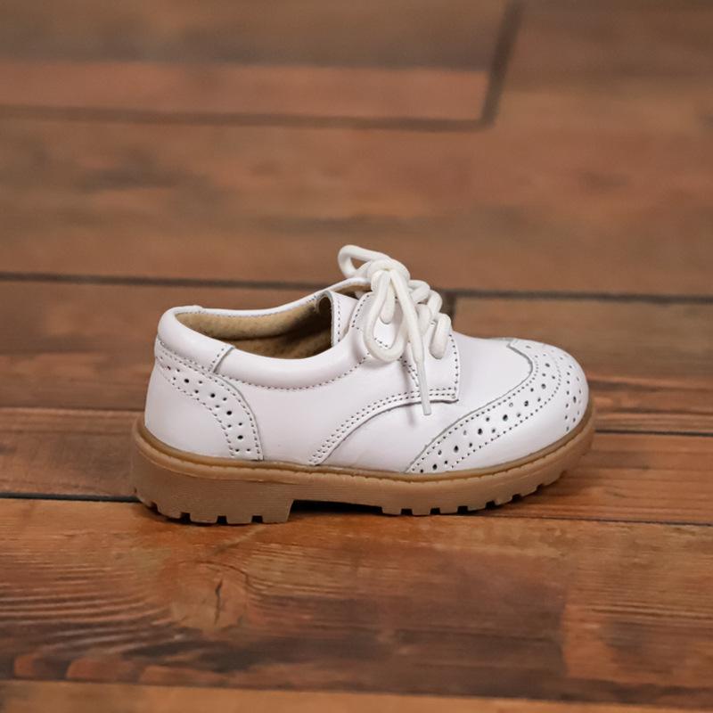 

Детская кожаная обувь, новые туфли для мальчиков, повседневная кожаная обувь для девочек, черные туфли для мальчиков и женщин, одинарные туфли белого цвета 37