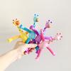 Suction cup giraffe robot telescopic toy with versatile light, elongated tube, children's cartoon creative puzzle toy