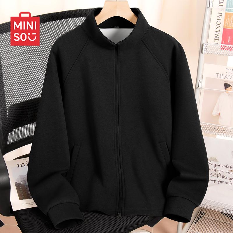 MINISO Men s Fashion Quick-Dry Stand-Collar Knit Jacket 2XL