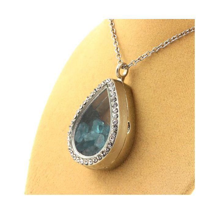 Stones and Minerals. Raw Paraiba Apatite Necklace. Drop Model.