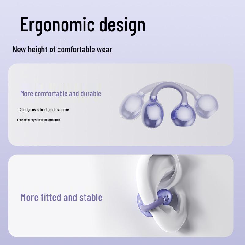 Q71 Premium Bluetooth Ear Clip Earphones: Noise-Cancelling, Wireless, Ultra-Long Battery Life