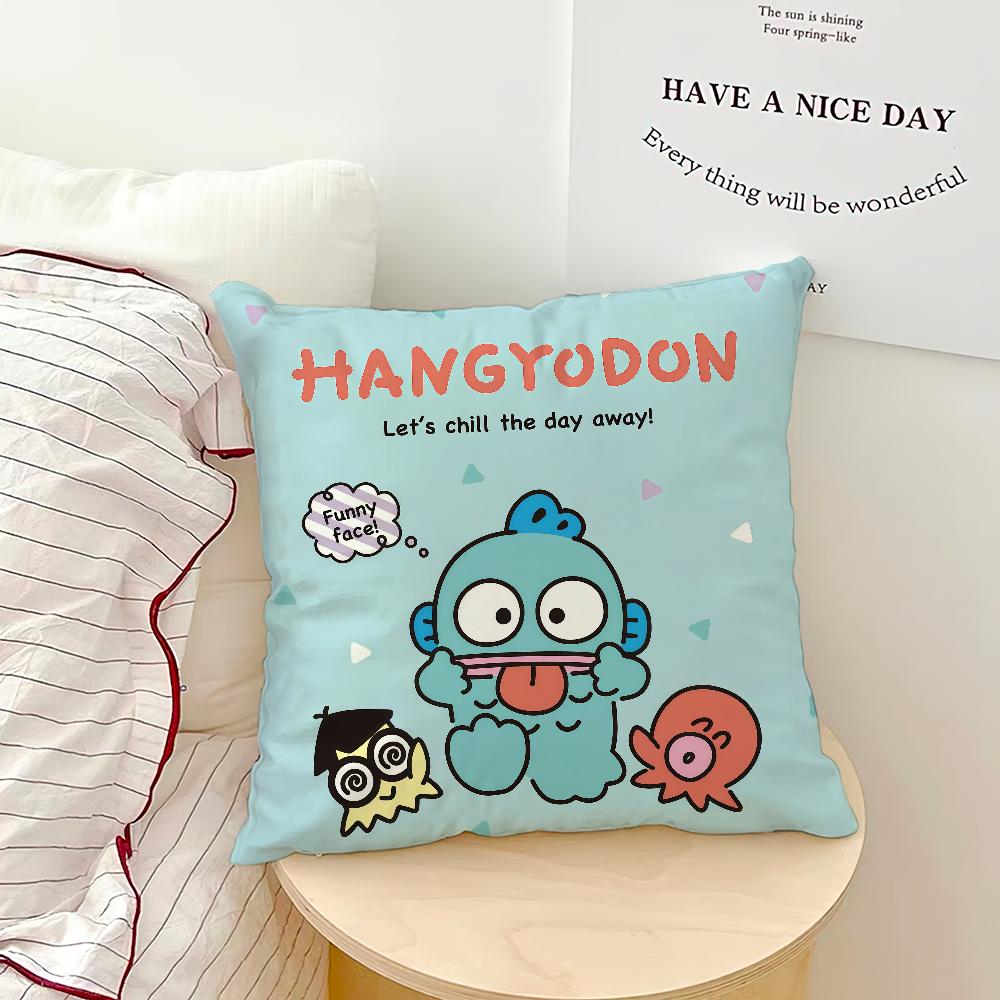 kawaii funny h-HangyodonS cushion cover Comfortable soft Pillow Case for Sofa Living Room Home office Decor Protective Covers