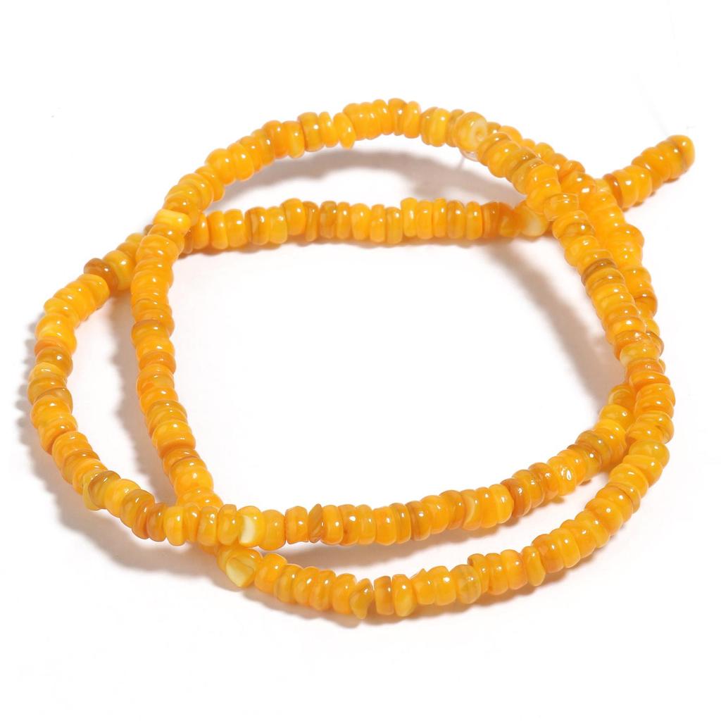 Freshwater Shell Flat Beads Heishi Round Loose Spacer Rondelle Beads for Jewelry Making DIY Mother of Pearl Shell Bracelets 15''